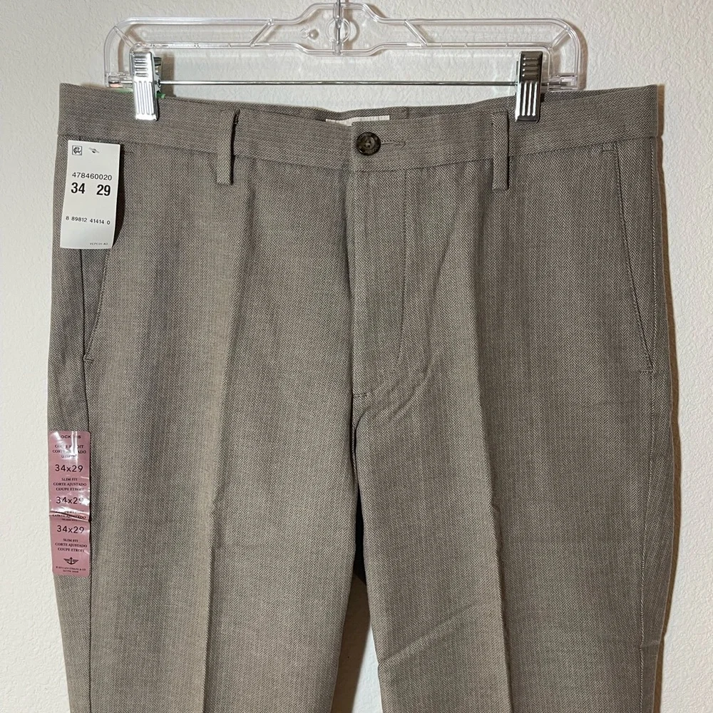 Dockers Gray Dress Pants Classic Flat-Front Design - Picture 9 of 11